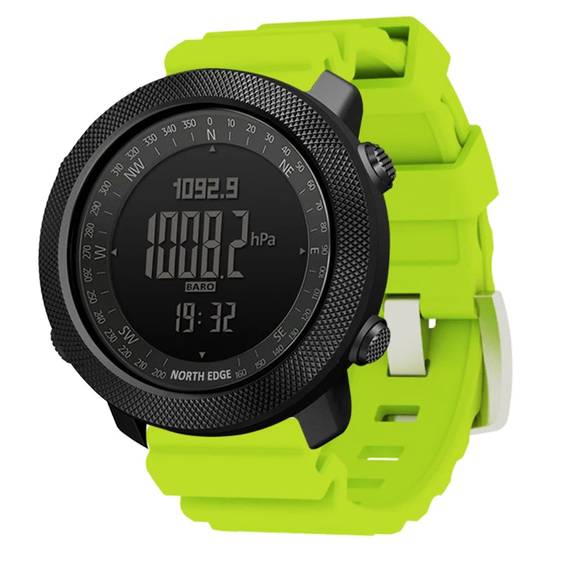 NORTH EDGE Men's Sport Digital Watch Hours Running Swimming Military Army Watches Altimeter Barometer Compass Waterproof 50m