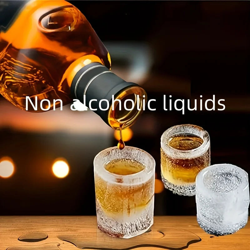 Silicone Round Ice Cube Mold – 4-Hole Press Ice Ball Maker for Whiskey & Cocktails