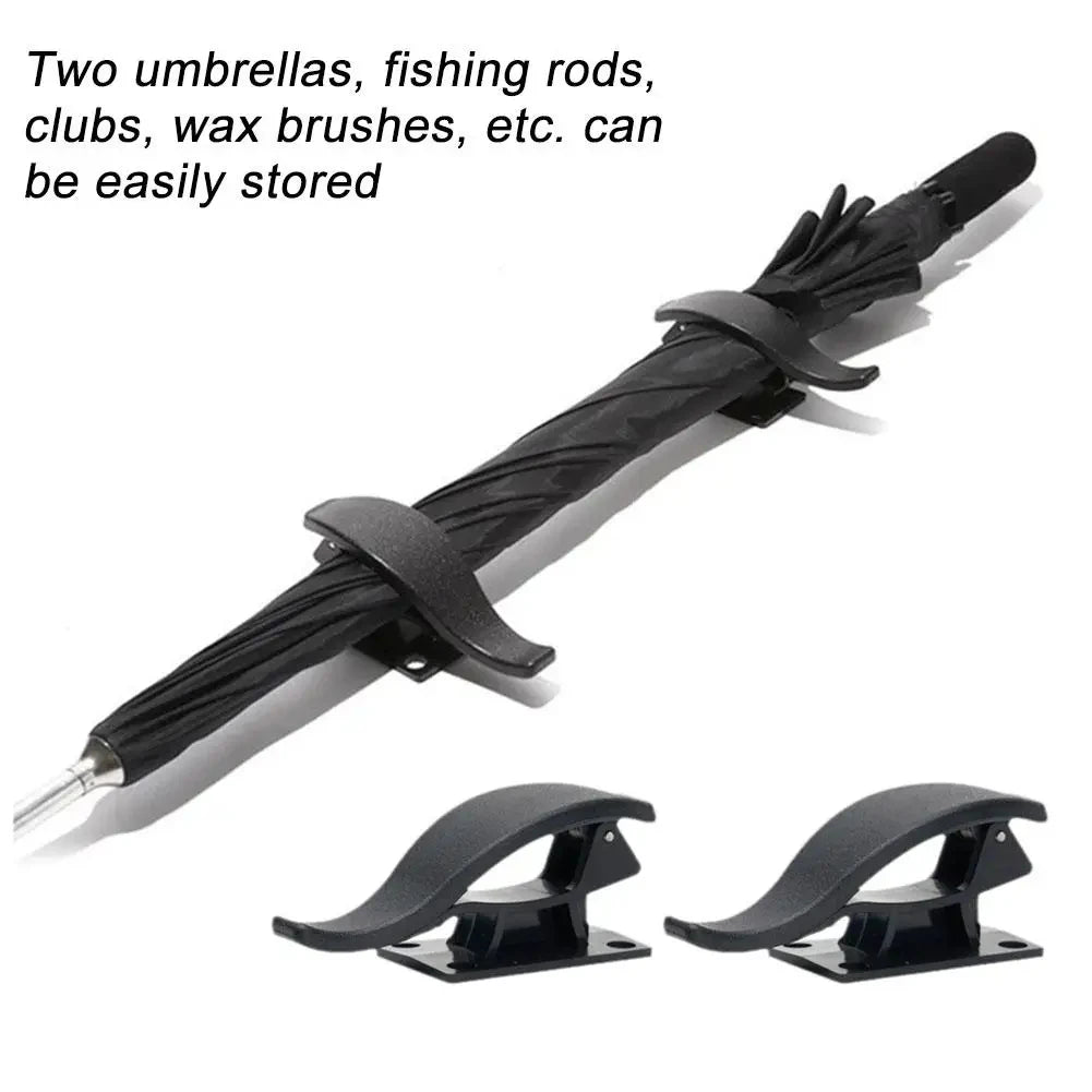 2Pcs Universal Car Umbrella Storage Organizer Holders Multi-Purpose Trunk Mount Seat Back Hooks Auto Accessories