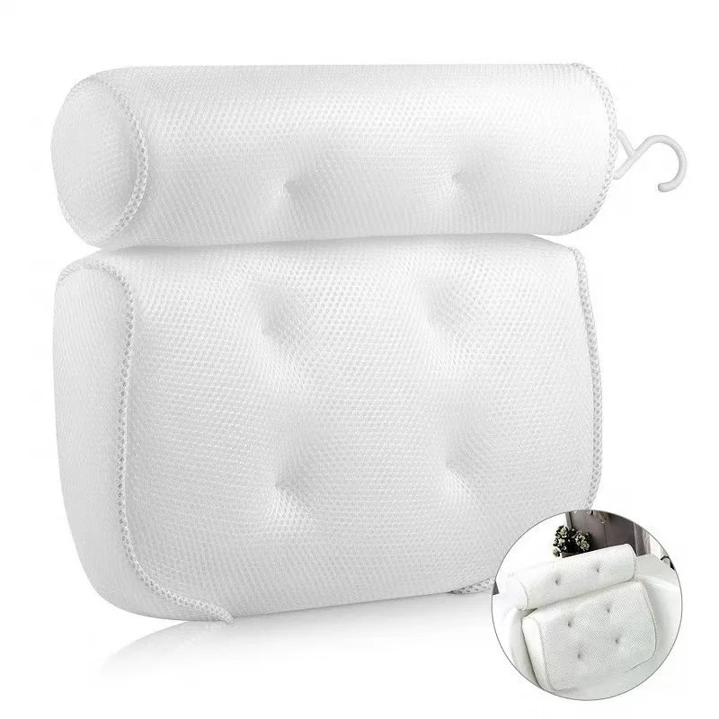 Luxury Spa Bathtub Pillow – Anti-Slip Suction Cup for Neck & Back Support