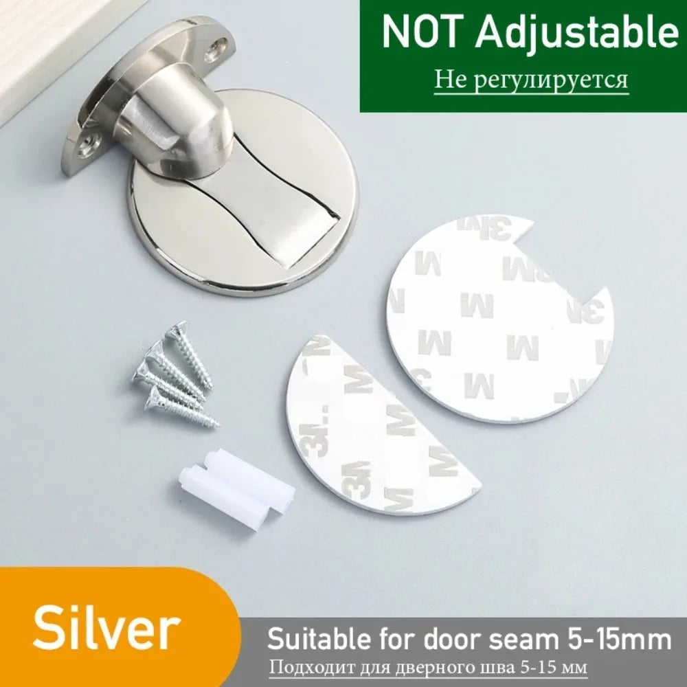 Adjustable Magnetic Door Stop – Punch-Free Zinc Alloy Door Stopper & Holder
