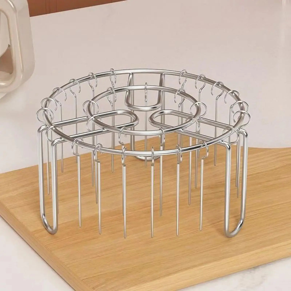 Vertical Skewer Grill Rack with 24 Stainless Steel Skewers – Air Fryer, Oven & BBQ