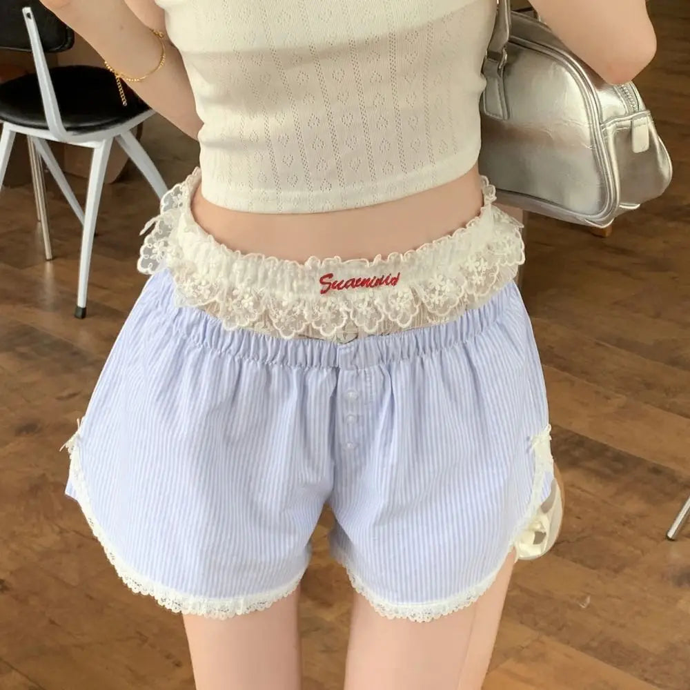Cute Summer Shorts for Women | Striped & Lace Styles