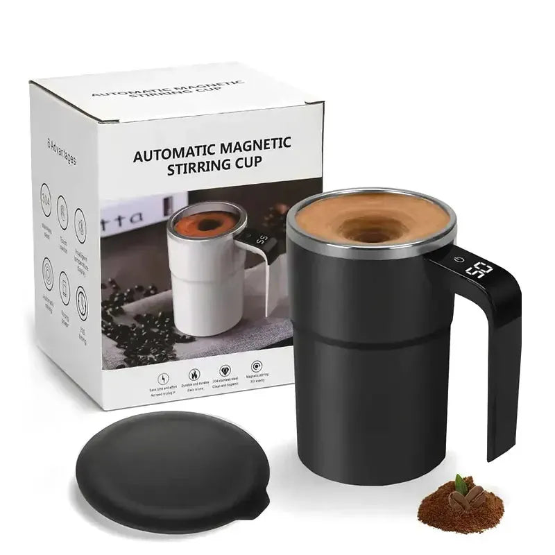 380ml Electric Self-Mixing Cup – USB Rechargeable Stainless Steel Blender Mug