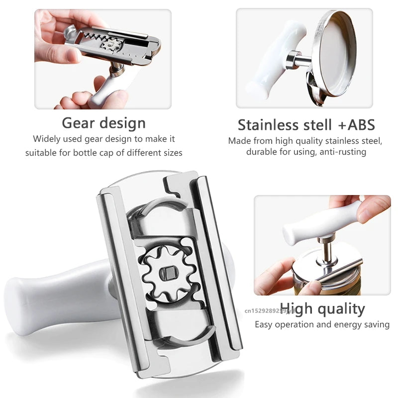 Home Stainless Steel Quick Bottle Opener Adjustable Can Opener Glasses…
