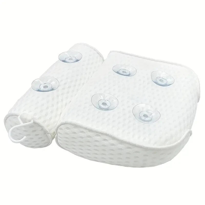 Luxury Spa Bathtub Pillow – Anti-Slip Suction Cup for Neck & Back Support