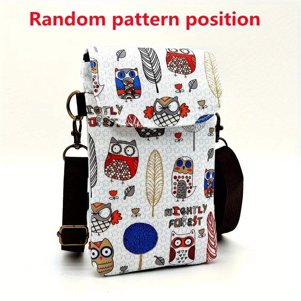 Cute Cat Animal Print Crossbody Bag, Kawaii Fabric Phone Purse, Small Shoulder Bag With Adjustable Strap  Purses and Handbags