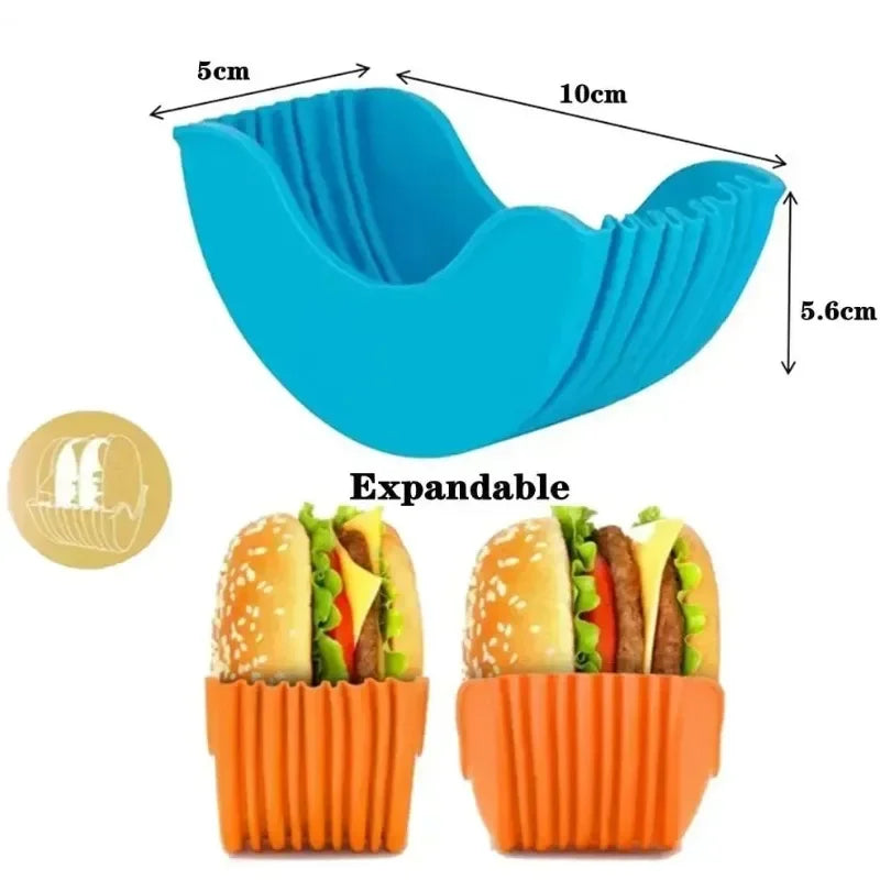 Silicone Burger Rack & Holder – Reusable Kitchen Gadget for Burgers, Sandwiches & More