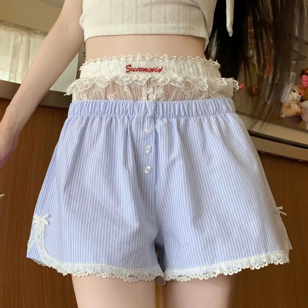 Cute Summer Shorts for Women | Striped & Lace Styles