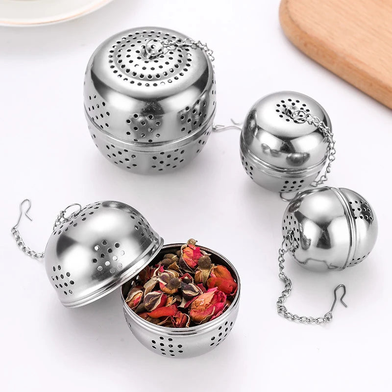 Stainless Steel Ball Tea Strainer with Chain