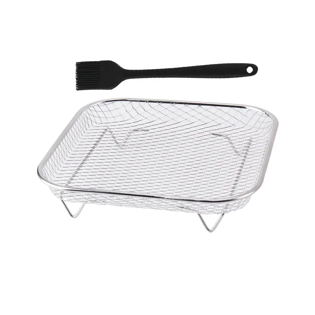 Stackable Air Fryer Rack – 304 Stainless Steel Baking & Grilling Tray for Air Fryers & Ovens