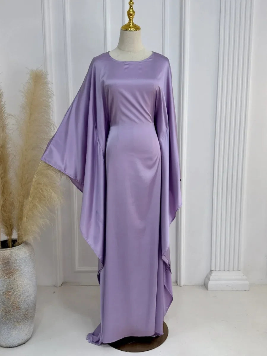 Eid Modest Bat Sleeve Muslim Party Dress – Ramadan Abaya Kaftan