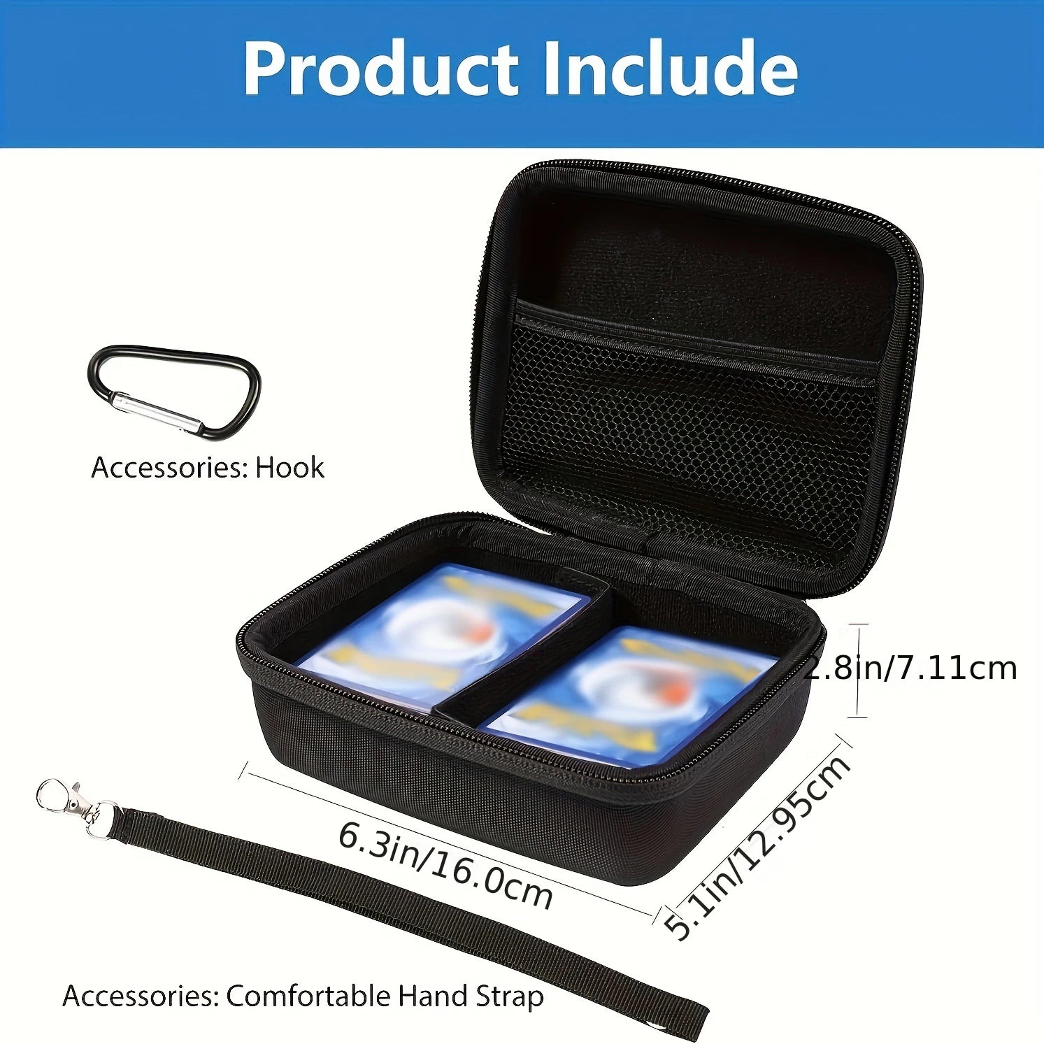 Card Storage Box for Trading Cards, 400+ Card Deck Case, Card Holder Box For Magic MTG & PTCG Game Cards