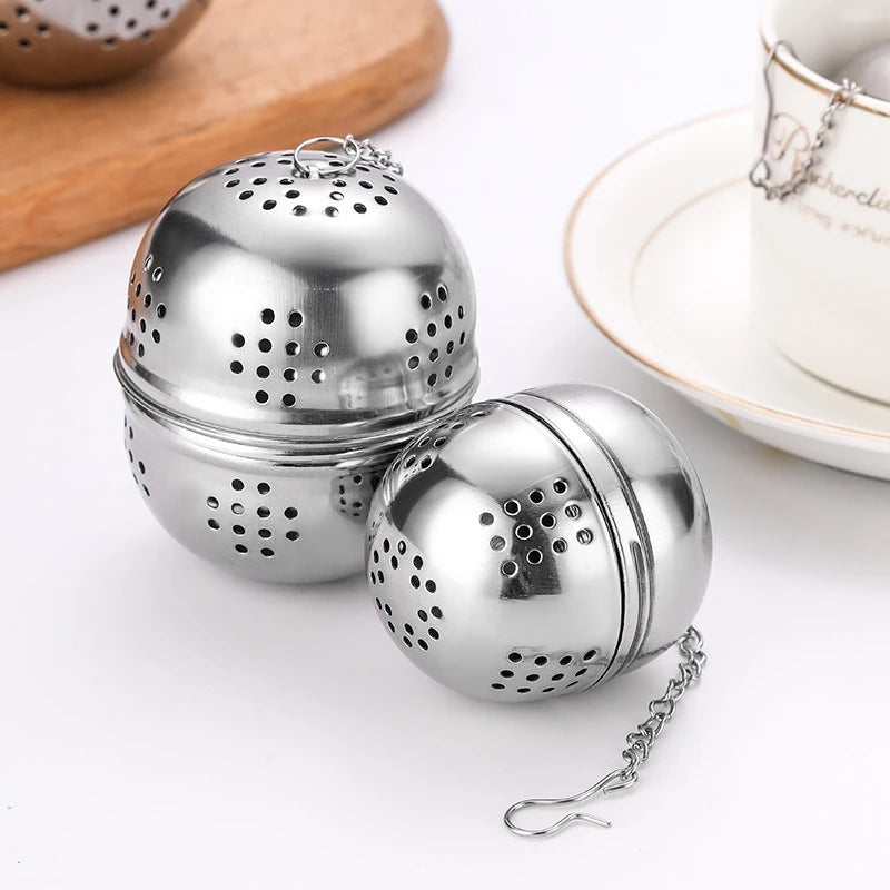 Stainless Steel Ball Tea Strainer with Chain