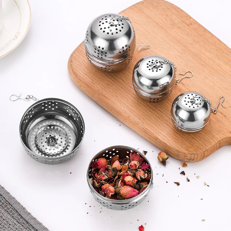 Stainless Steel Ball Tea Strainer with Chain