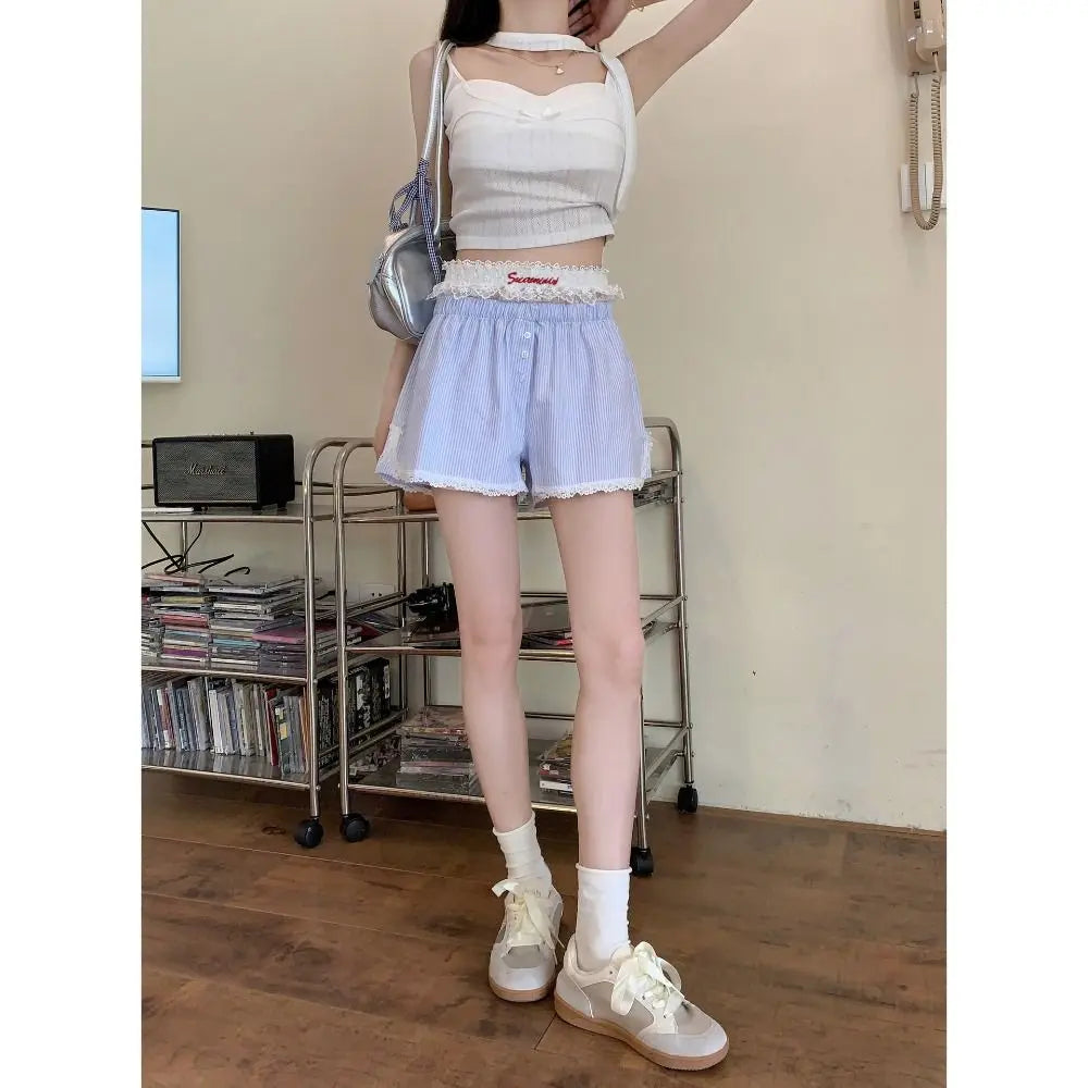 Cute Summer Shorts for Women | Striped & Lace Styles