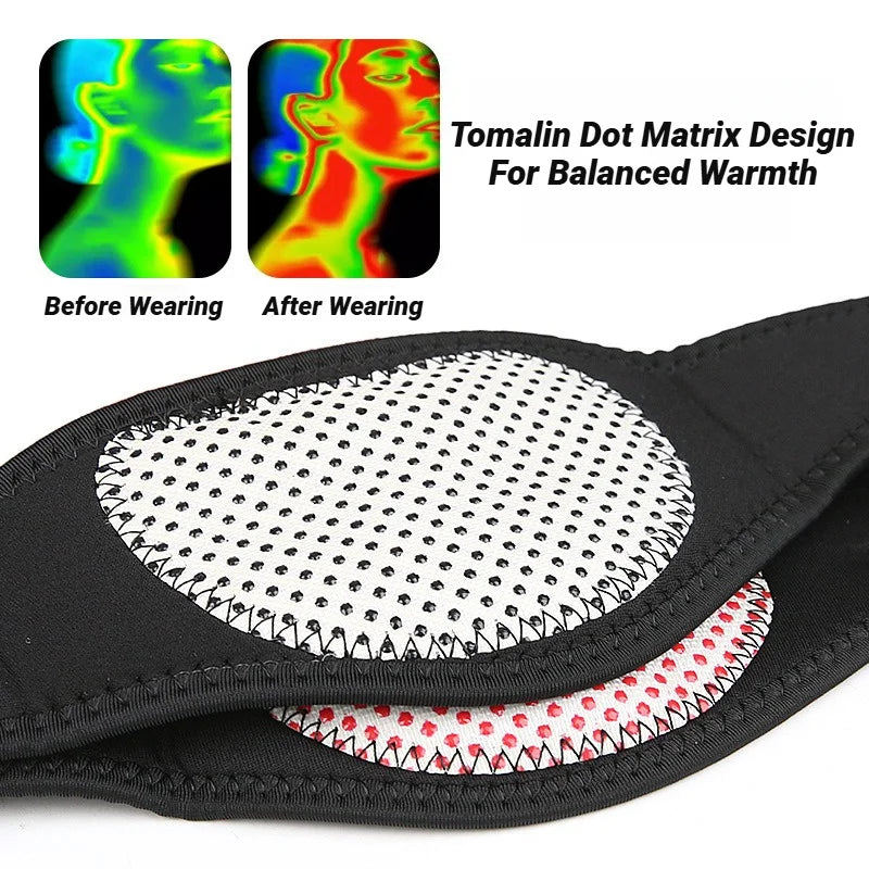 Tourmaline Self-Heating Magnetic Neck Wrap – Far Infrared Cervical Pain Relief Collar