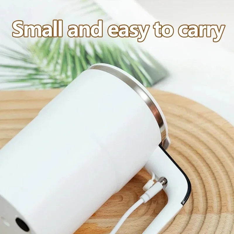 380ml Electric Self-Mixing Cup – USB Rechargeable Stainless Steel Blender Mug