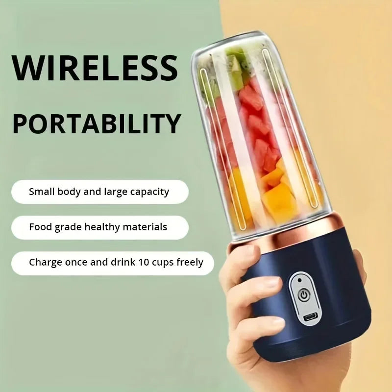 6 Blade 400ML Portable Blender Electric Juicer Cup For Travel Portable…