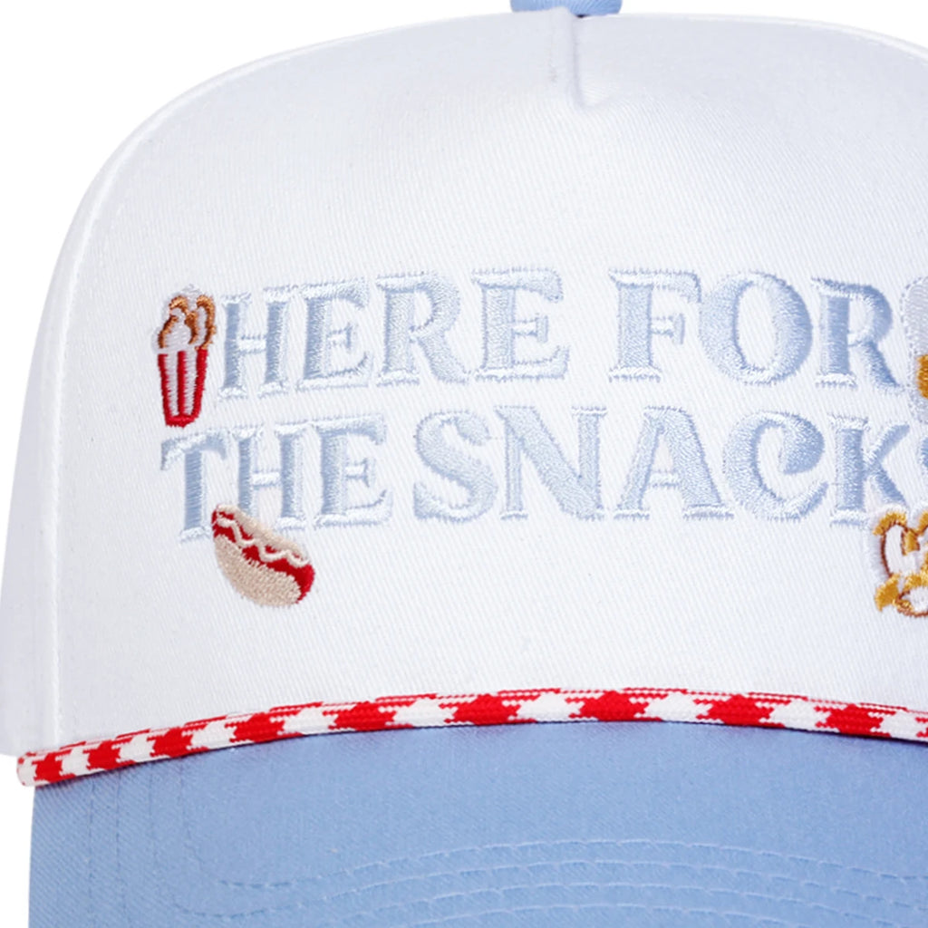 "Here for the Snacks" Embroidered Baseball Cap – Unisex Adjustable Hat