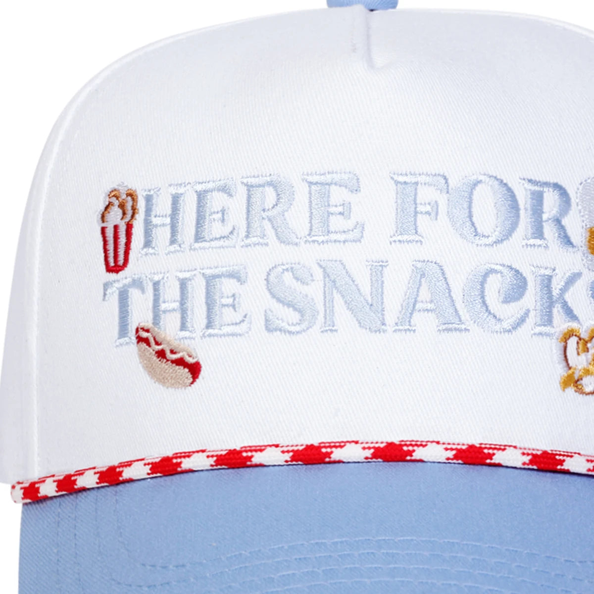 "Here for the Snacks" Embroidered Baseball Cap – Unisex Adjustable Hat