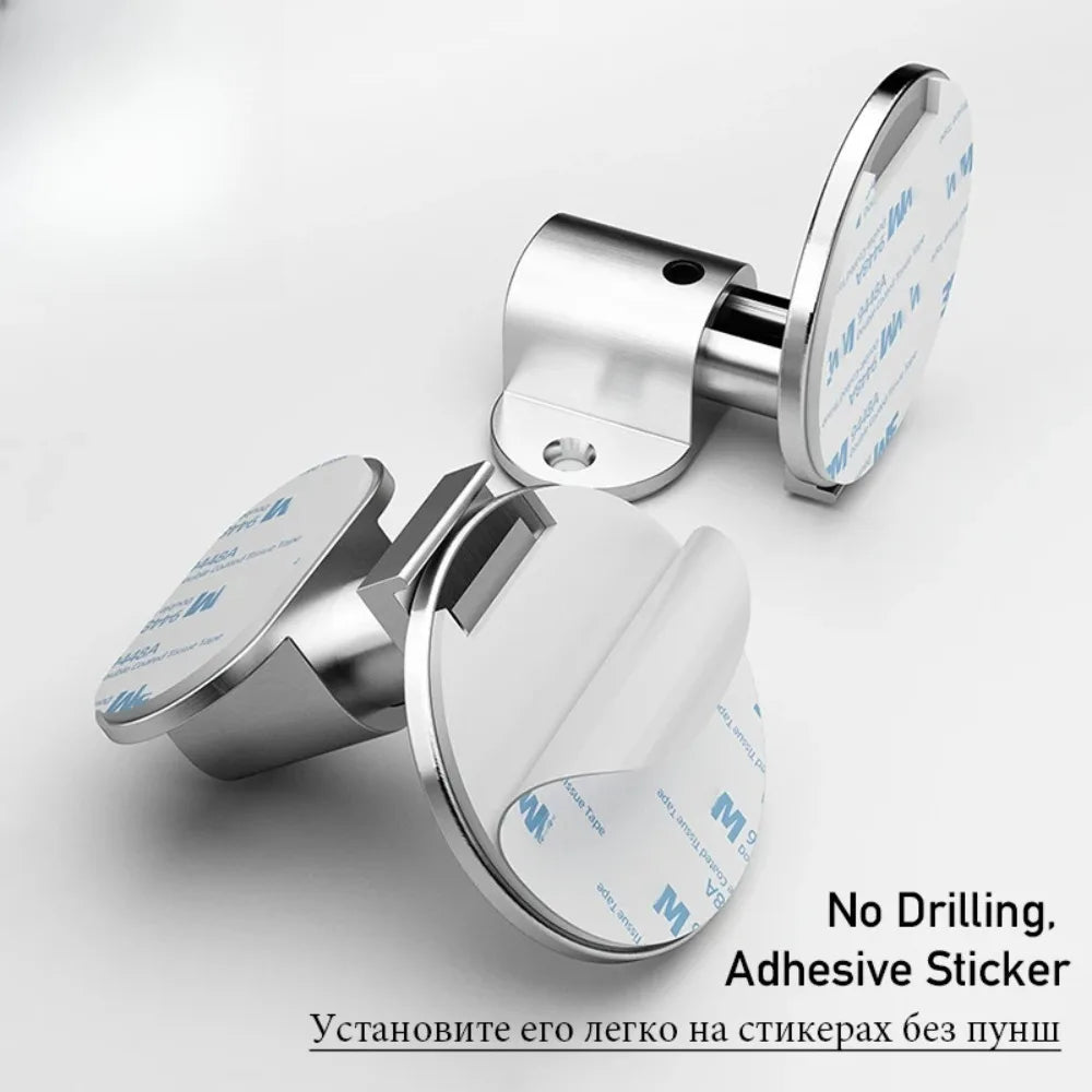 Adjustable Magnetic Door Stop – Punch-Free Zinc Alloy Door Stopper & Holder