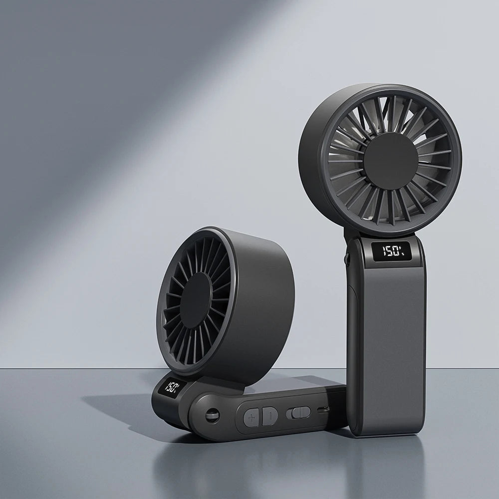 Portable Mini Fan – 3000mAh Rechargeable Foldable Handheld Fan for Outdoor & Travel