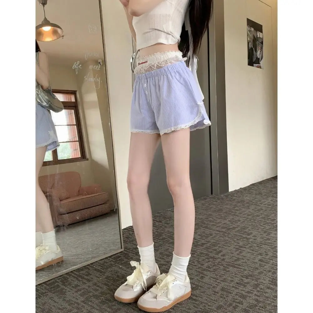 Cute Summer Shorts for Women | Striped & Lace Styles