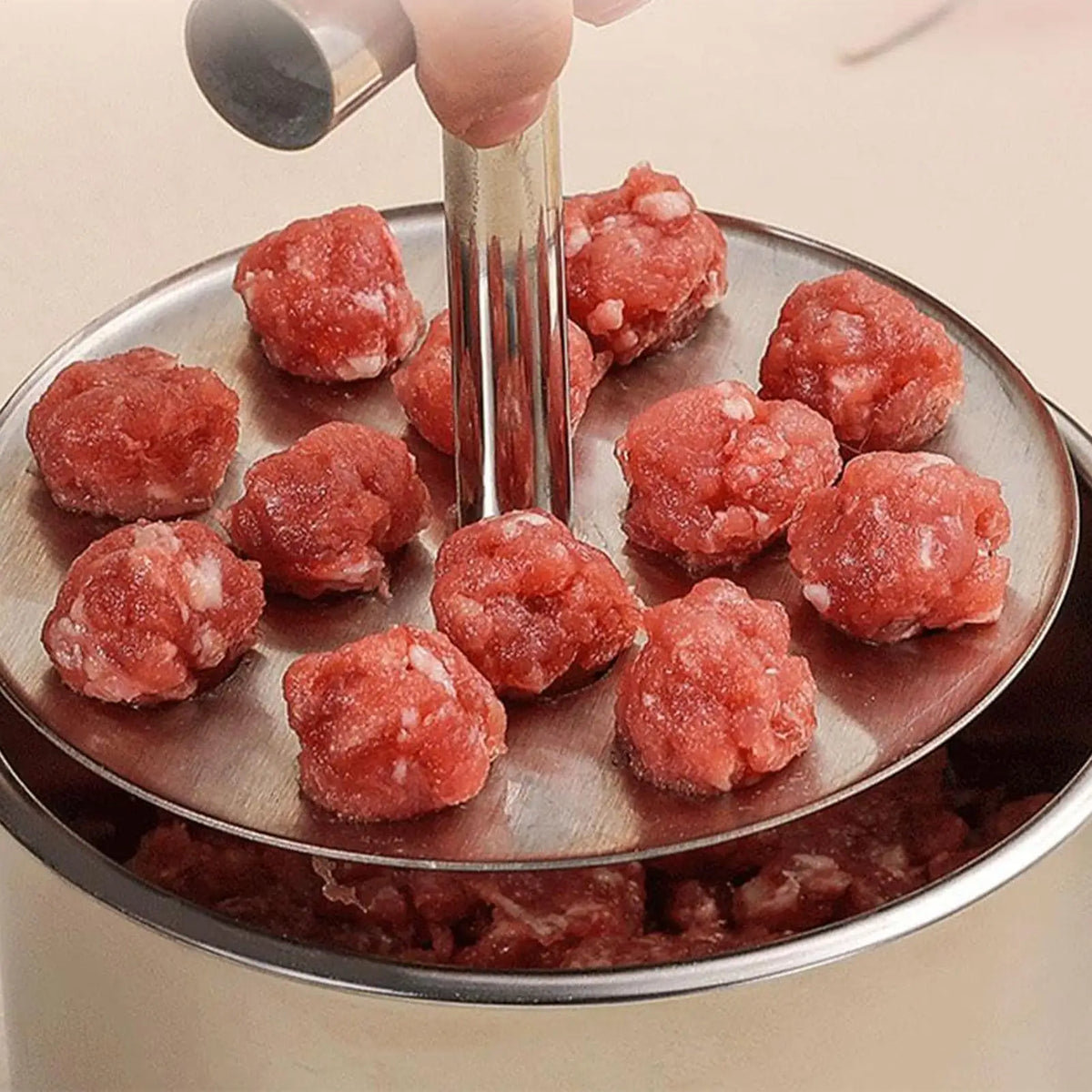 Stainless Steel Meatball Maker Press – 6 or 12 Hole Kitchen Mold