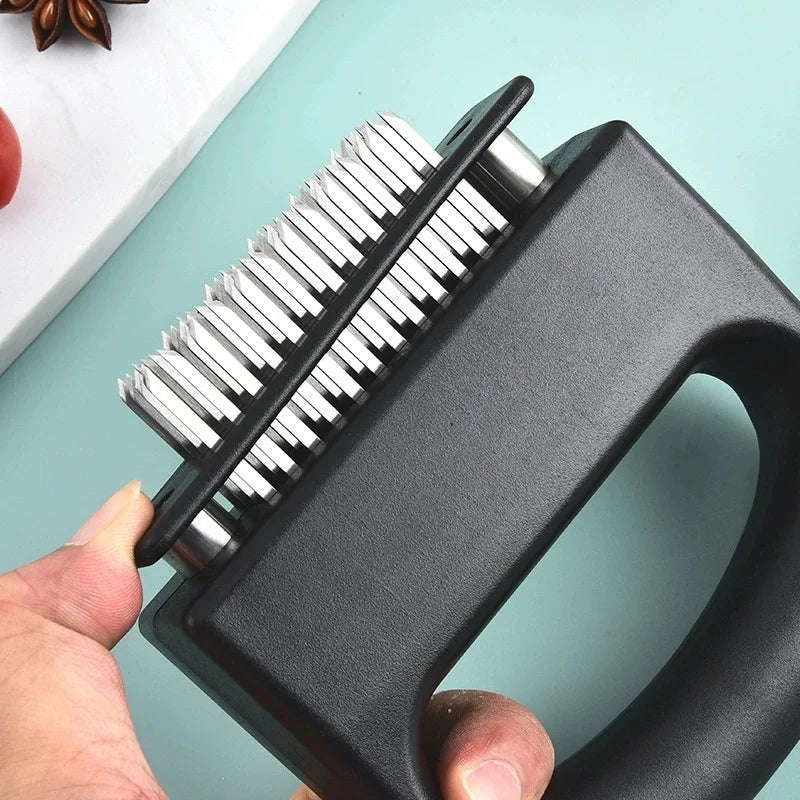 Meat Tenderizer with 48 Stainless Steel Blades – Ultra-Sharp Needle Tenderizer for Steak & Beef