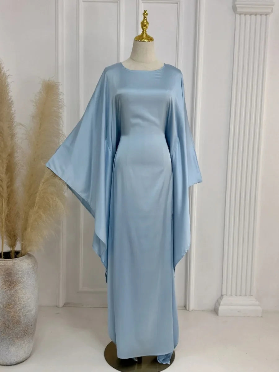 Eid Modest Bat Sleeve Muslim Party Dress – Ramadan Abaya Kaftan