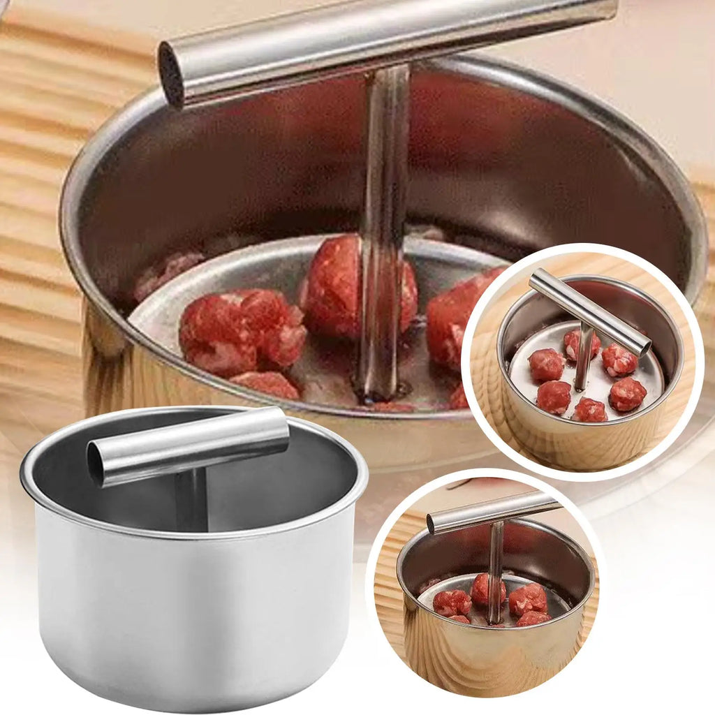 Stainless Steel Meatball Maker Press – 6 or 12 Hole Kitchen Mold