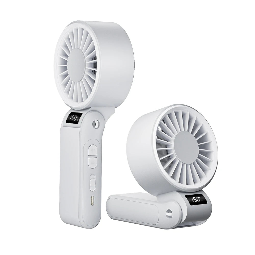 Portable Mini Fan – 3000mAh Rechargeable Foldable Handheld Fan for Outdoor & Travel