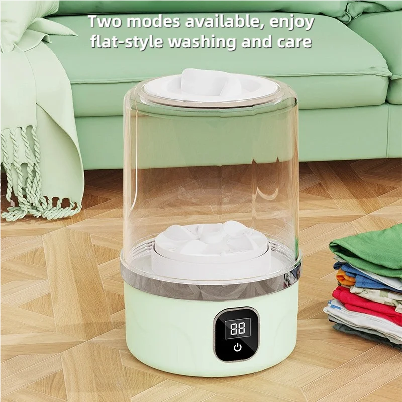 New Portable Wireless Washing Machine Compact Laundry Equipment Clothing Cleaning Tool Ideal for Dorms, Travel, Camping, Hotels
