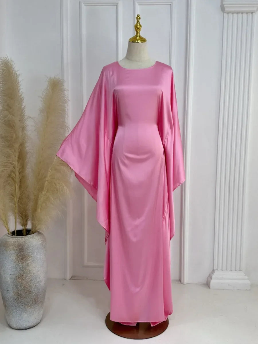Eid Modest Bat Sleeve Muslim Party Dress – Ramadan Abaya Kaftan
