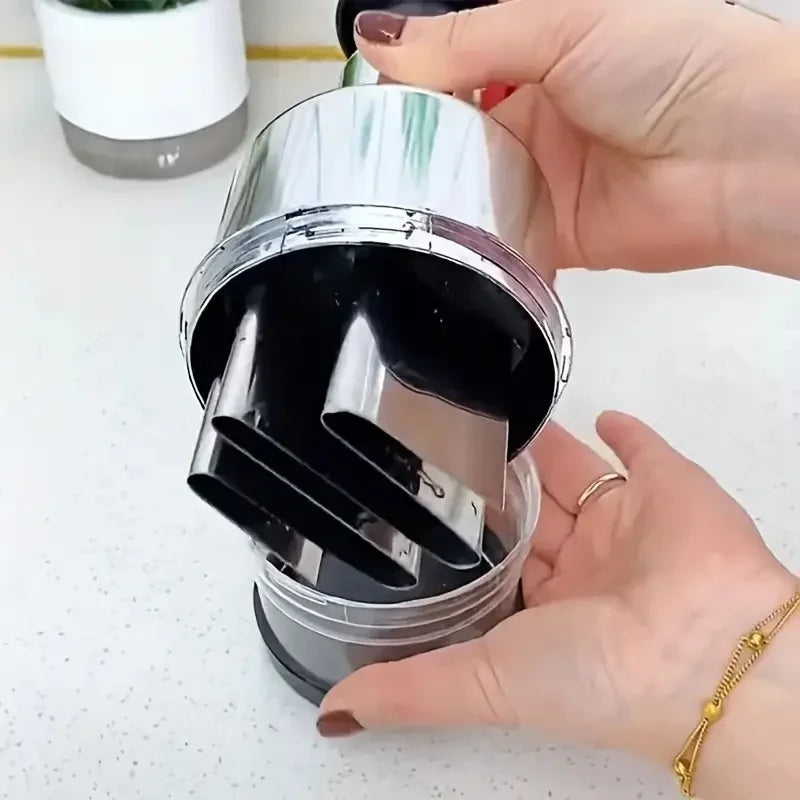 Manual Garlic Chopper & Vegetable Crusher – Handheld Stainless Steel Slicer