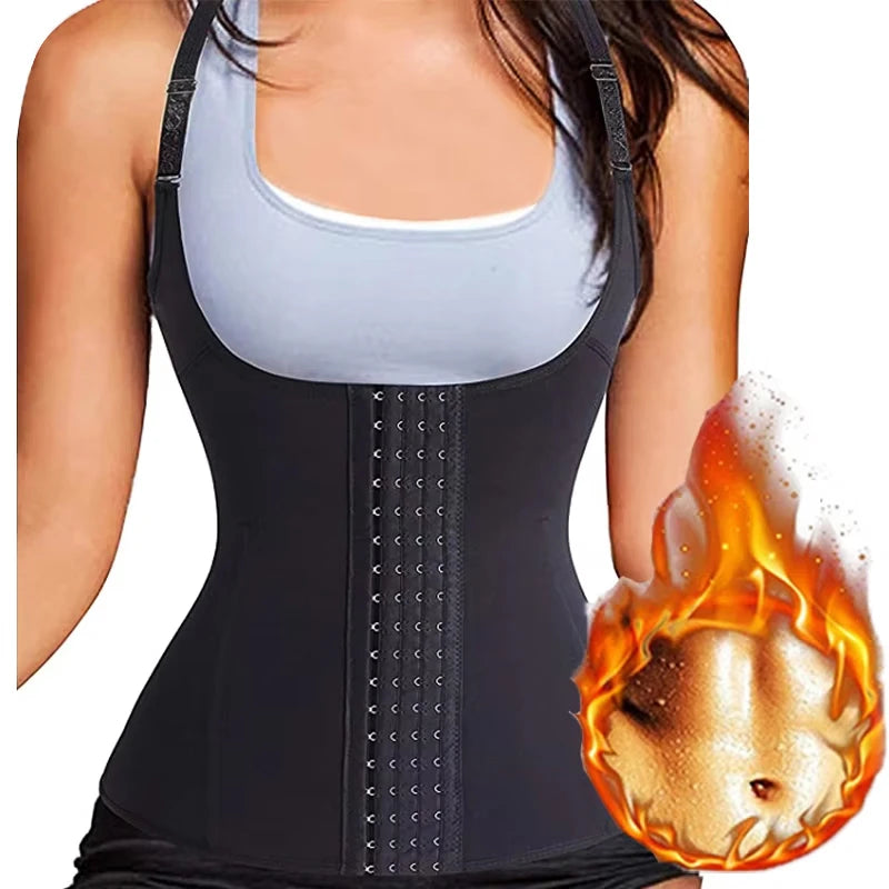 Waist Trainer Vest Slimming Corset for Weight Loss Body Shaper Sauna Suit Compression Shirt Belly Girdle Tops Shapewear 1PC