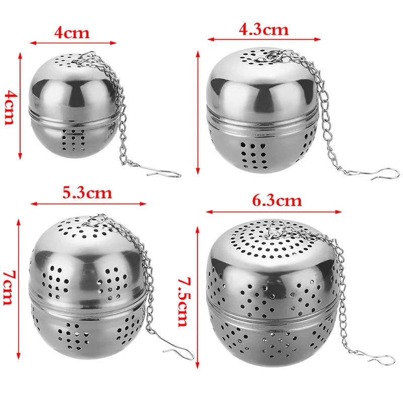 Stainless Steel Ball Tea Strainer with Chain