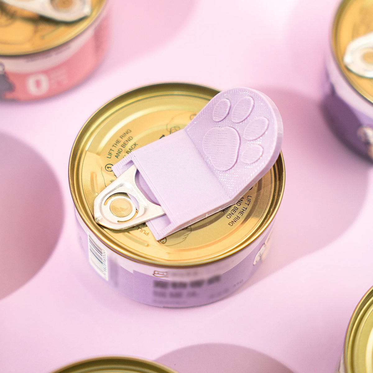 Cute Cat Paw Pet Food Can Opener – Easy Ring Pull Tool for Cat & Dog Cans