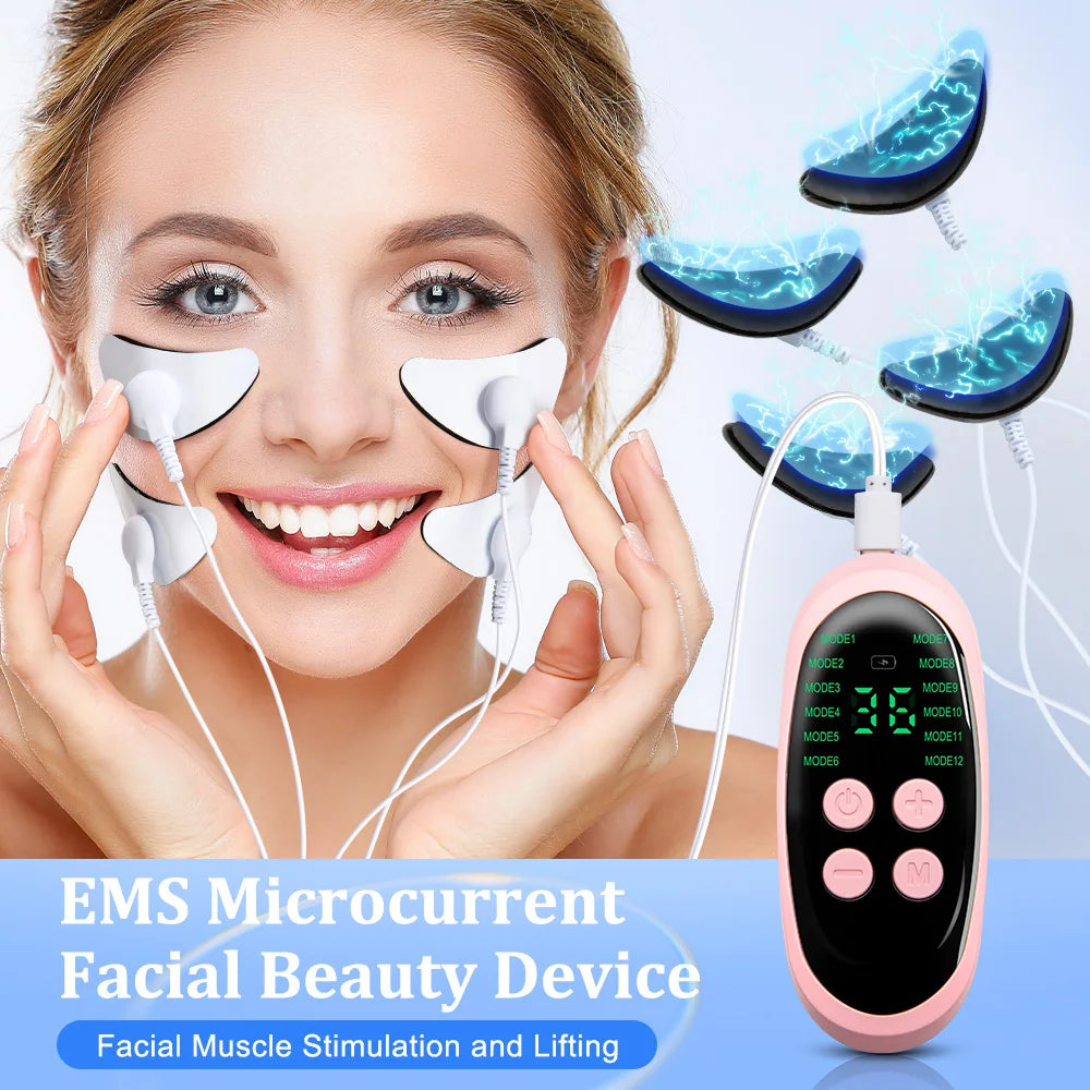 EMS Facial Massager – Microcurrent Muscle Stimulator for Lifting, Tightening & Anti-Wrinkle