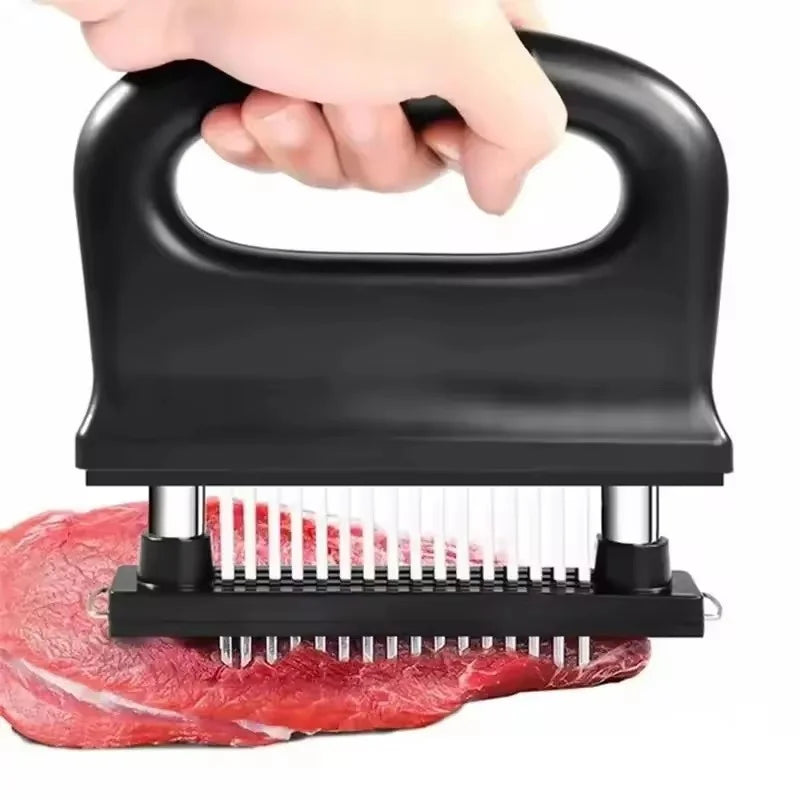 Meat Tenderizer with 48 Stainless Steel Blades – Ultra-Sharp Needle Tenderizer for Steak & Beef