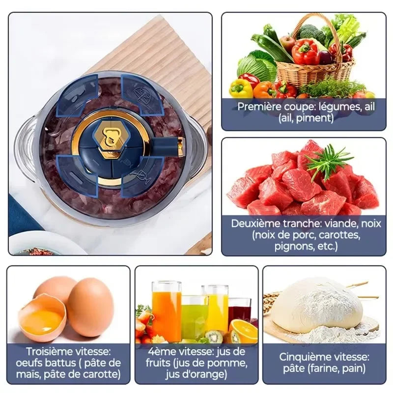 Multifunctional Kitchen Electric Chopper 5L EU Large Capacity Stainles…