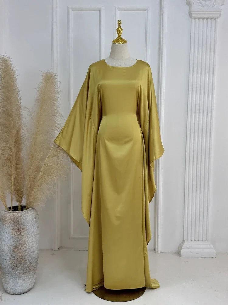 Eid Modest Bat Sleeve Muslim Party Dress – Ramadan Abaya Kaftan