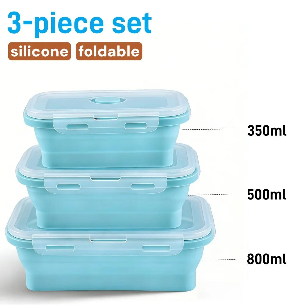 Adult Bento Lunch Box, 2-Tier Food Storage Container Set with Cutlery