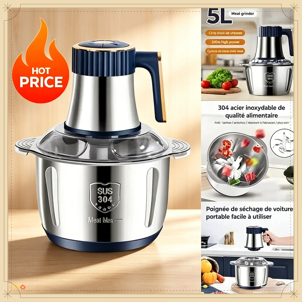 Multifunctional Kitchen Electric Chopper 5L EU Large Capacity Stainles…