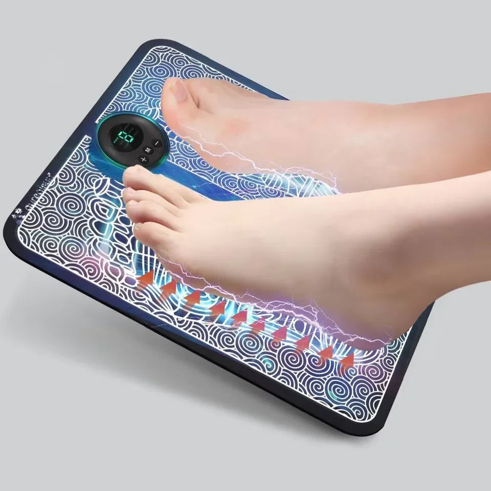 EMS Electric Foot Massager Pad – 6 Modes & 9 Intensities