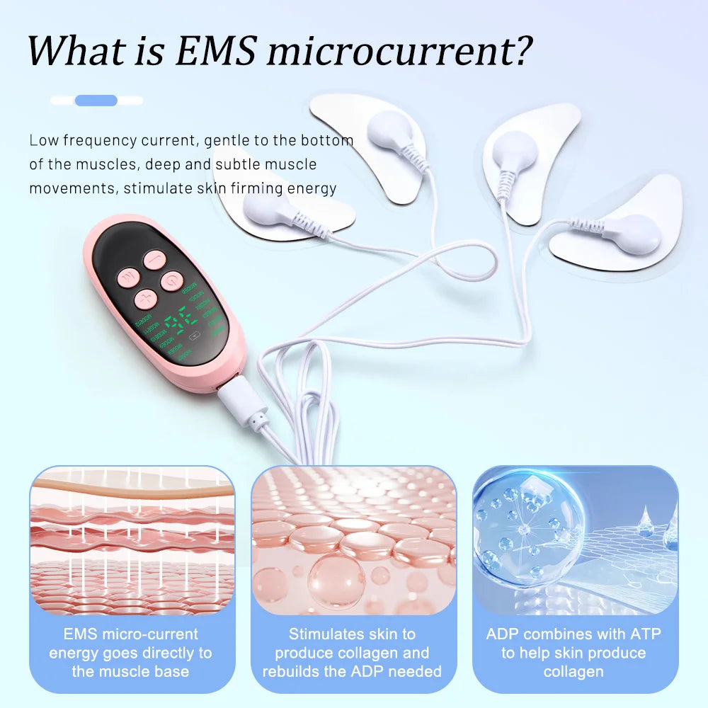 EMS Facial Massager – Microcurrent Muscle Stimulator for Lifting, Tightening & Anti-Wrinkle