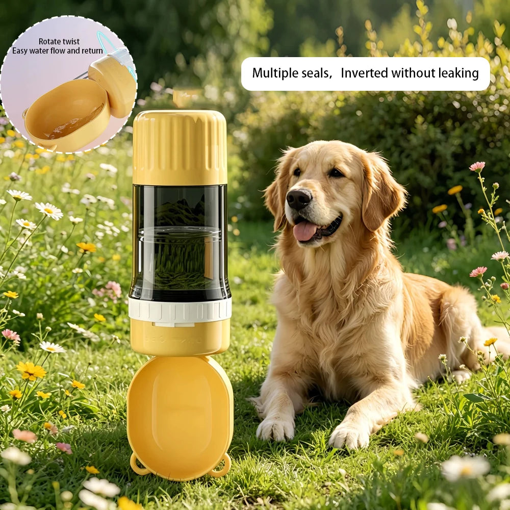 Large Capacity Pets Travel Water Bottle Outdoor Drink Kettle Portable Water Food In One Dog Supplies Diet Drink Water