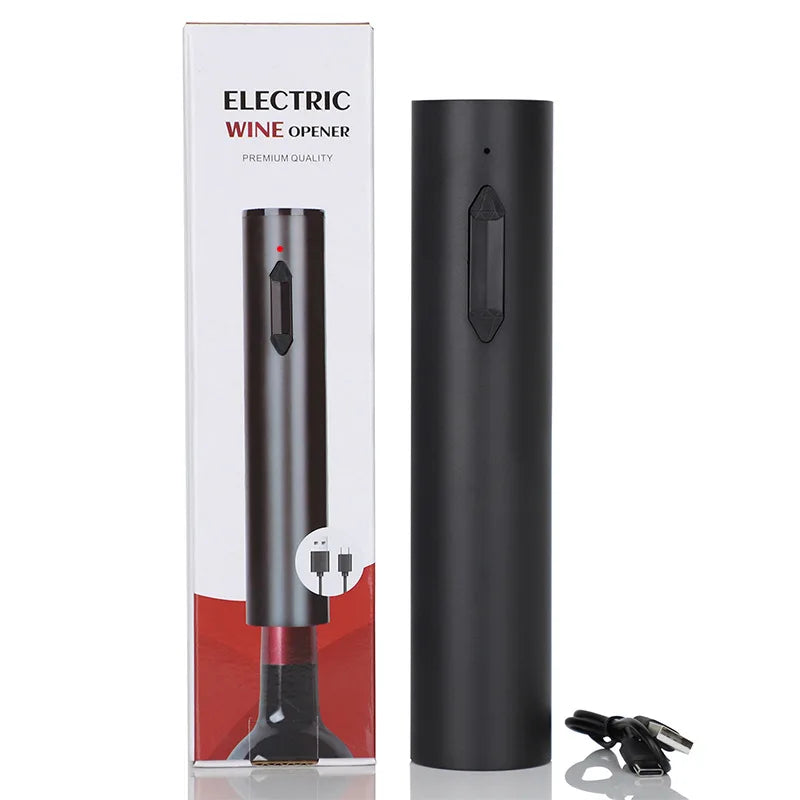 USB Rechargeable Electric Wine Opener – Automatic Corkscrew for Wine Bottles