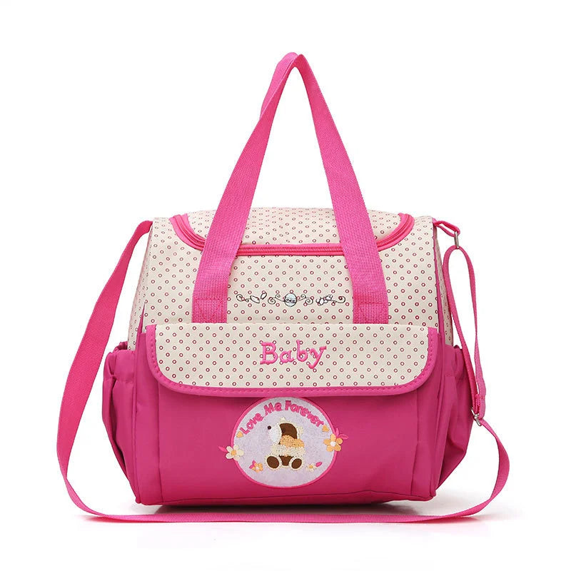 Fashionable Printed Cartoon Multifunctional One Shoulder Mommy Bag Por…